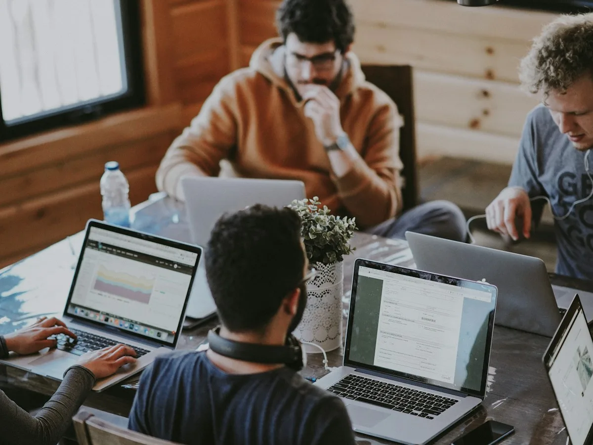 People collaborating around a table